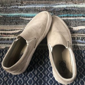 Vans women’s size 10 beige slip-ons